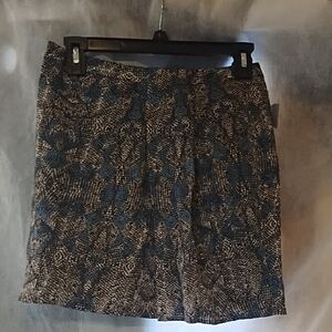 Forever 21 Blue and Black Silky Mini Skirt